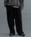 ADAM ET ROPE' HOMME 【WEB限定】2タック ワイドストレート ドカンパンツ / バギーパンツ /コーデュロイ / ユニセックス アダムエロペ パンツ その他のパンツ グレー ブラック ベージュ ホワイト【送料無料】