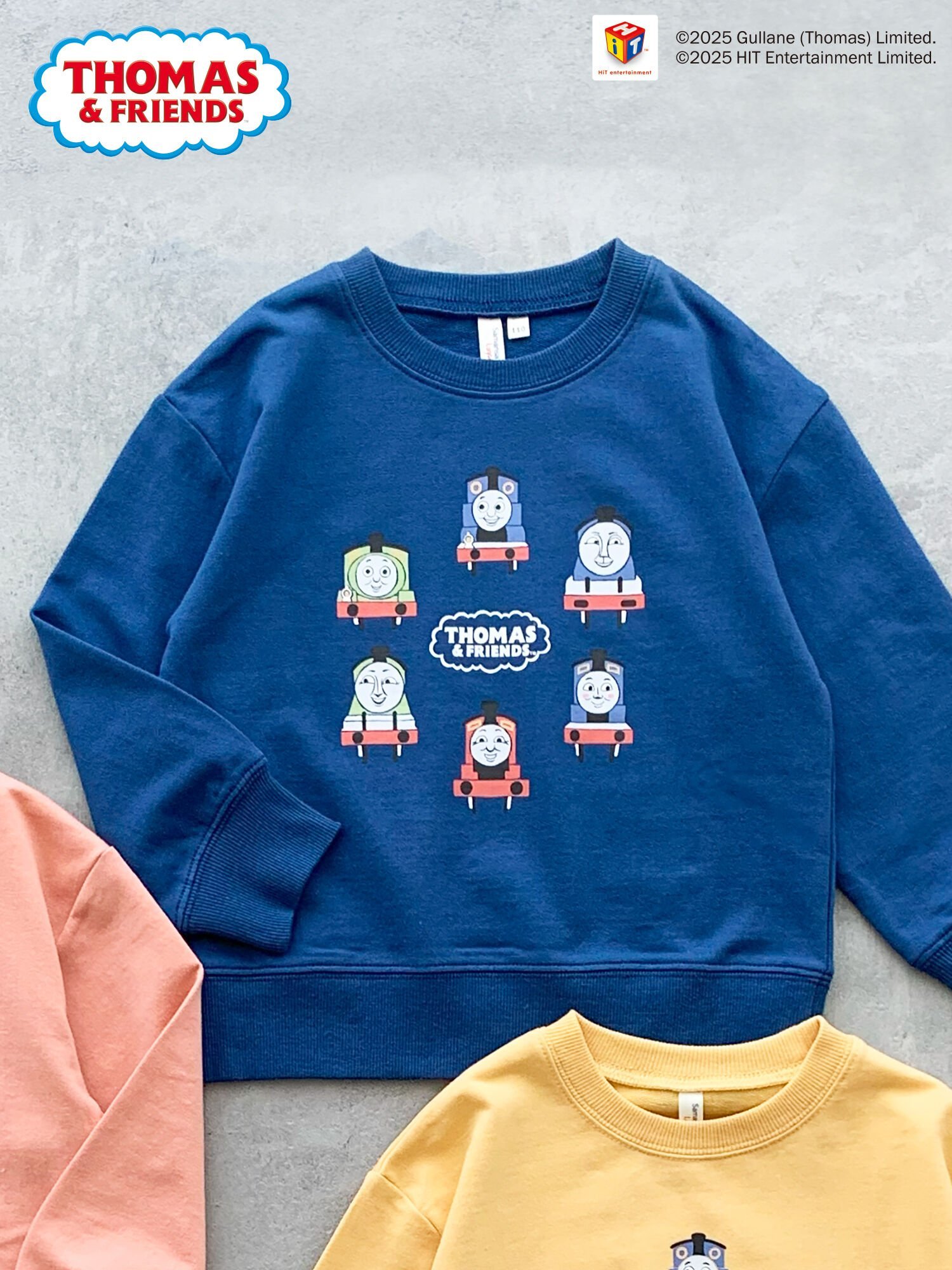 Samansa Mos2 Lagom 【きかんしゃトーマス】プリントトレーナー サマンサモスモス トップス カットソー・Tシャツ ブルー イエロー オレンジ 3