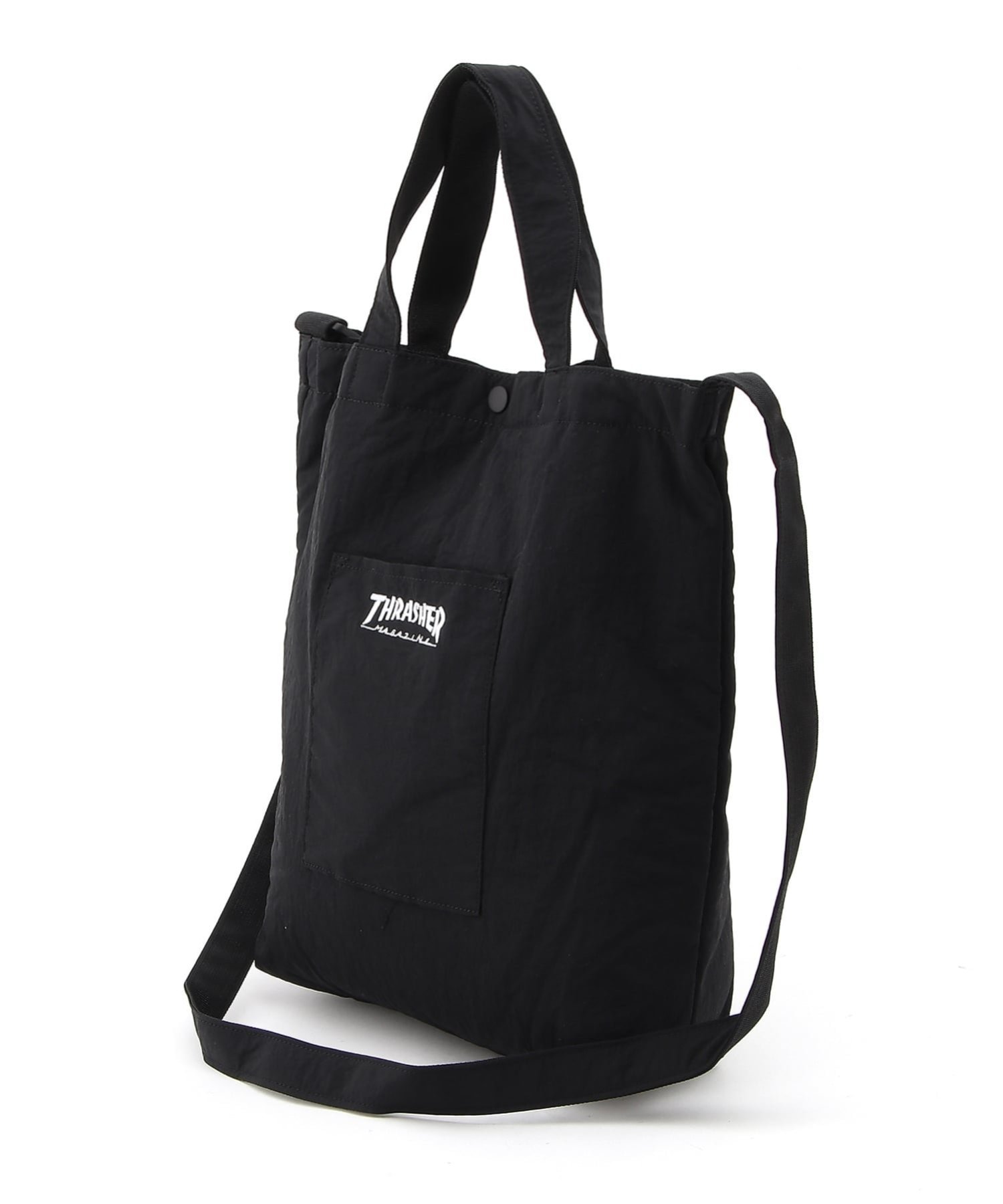 THRASHER THRASHER/(U)TOTE SHOULDER BAG M ショルダー スラッシャー バイ リフルページ バッグ ショルダーバッグ ブラック