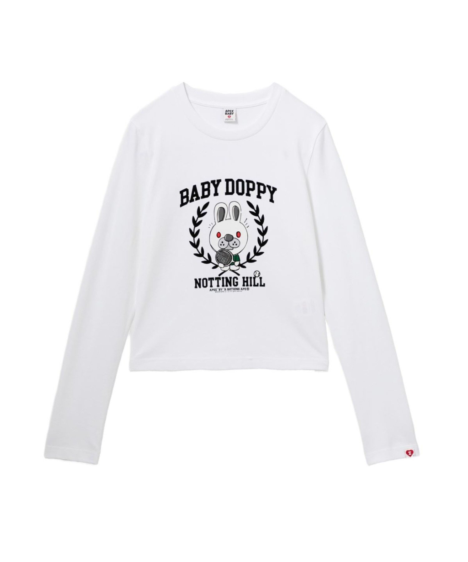 BABY DOPPY PRINTED LS TEE ア ベイシング エイプ トップス カットソー・Tシャツ ホワイト グレー