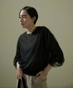 【SALE／30%OFF】SALON adam et rope' チュールシアープルオーバー サロン アダム エ ロペ トップス カットソー・Tシャツ ブラック グレー【送料無料】