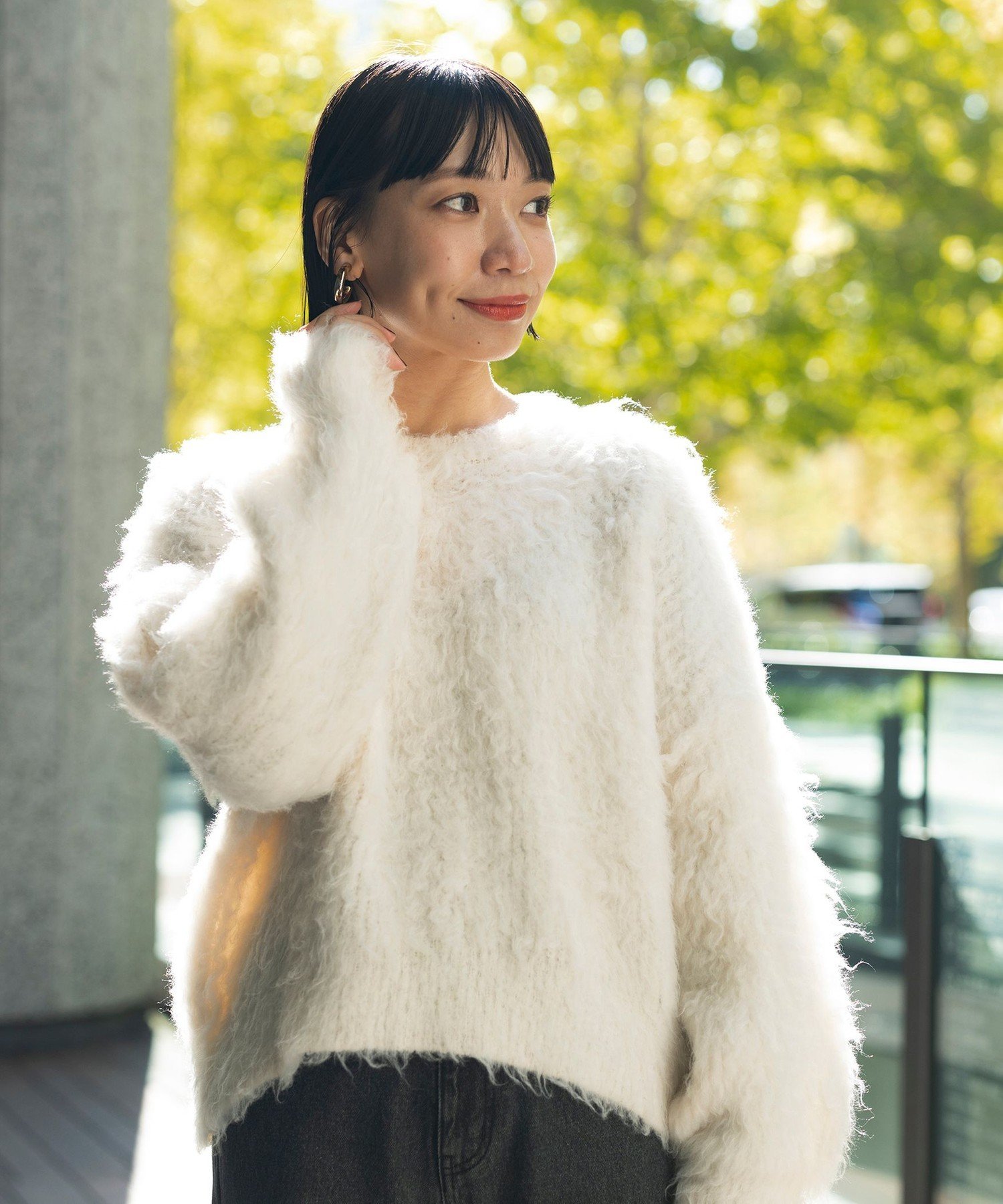 ビームス黒ニット BEAMS（ビームス） セーター ニット リラックスフィット フェード