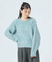 BEAMS HEART WOMEN シャギーニット クルー プルオーバー(手洗い可能) ビームス ハート トップス ニット イエロー ブルー グレー ホワイト【送料無料】