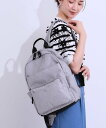 【SALE/10%OFF】SHOO・LA・RUE 【撥水/背中ポケット】整理整頓できちゃうリュック シューラルー バッグ リュック・バックパック グレー ブラッ...