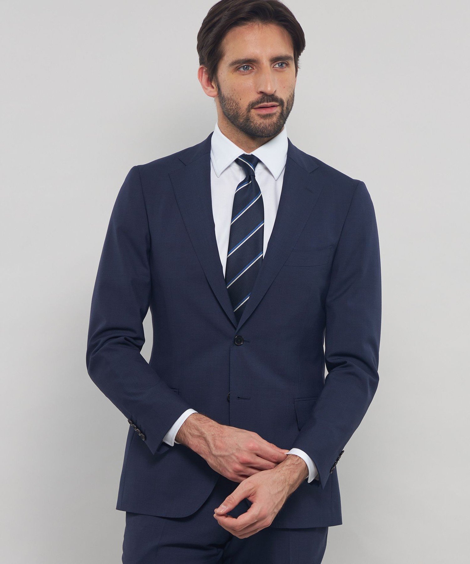 MACKINTOSH LONDON 【NEW BRIDGE】Super110's ピンドットスーツ マッキントッシュ ロンドン スーツ・フォーマル スーツジャケット ネイビー【送料無料】