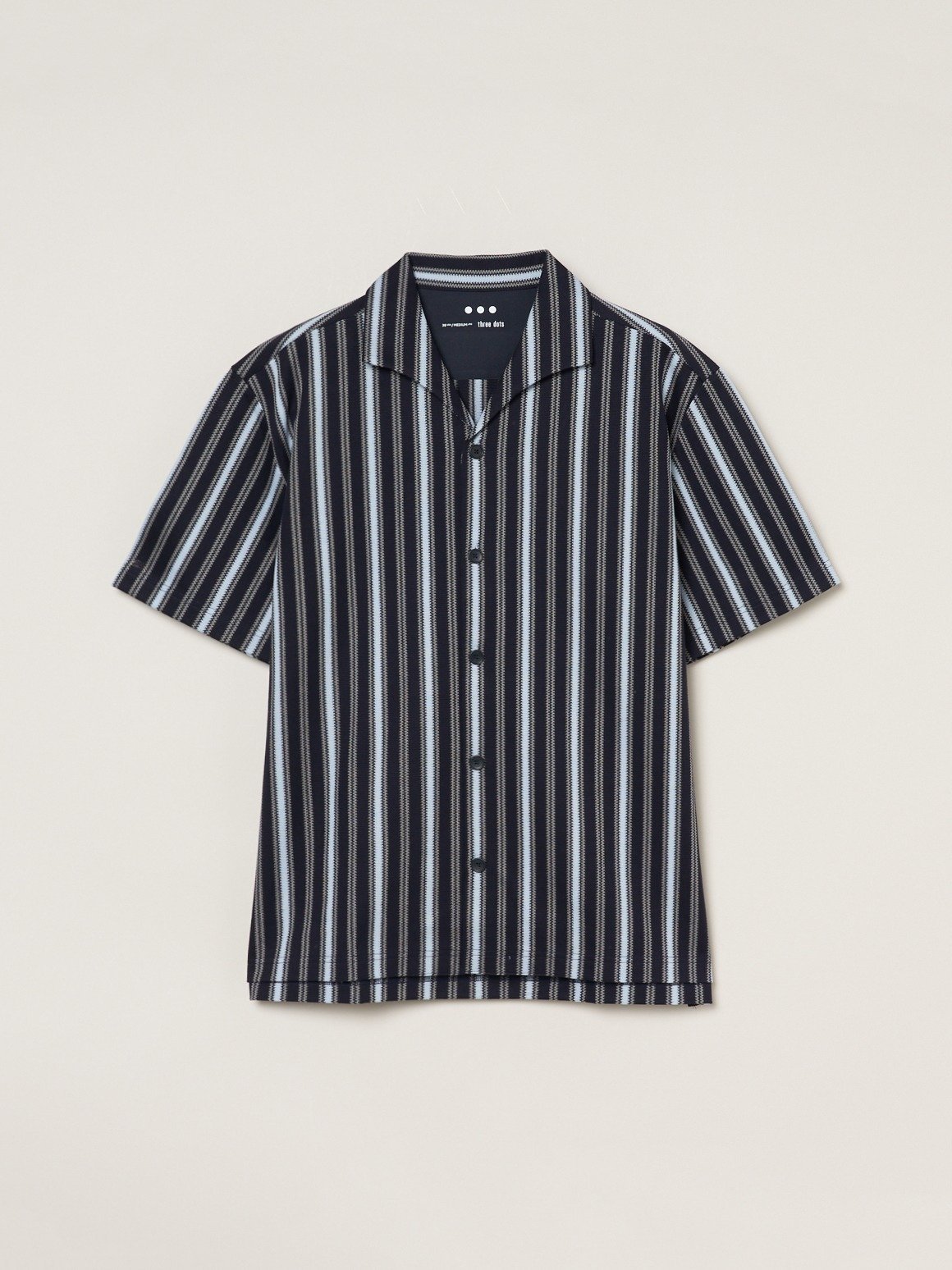 【SALE／50%OFF】three dots Men's russell s/s shirts スリードッツ トップス シャツ・ブラウス ネイビー【送料無料】