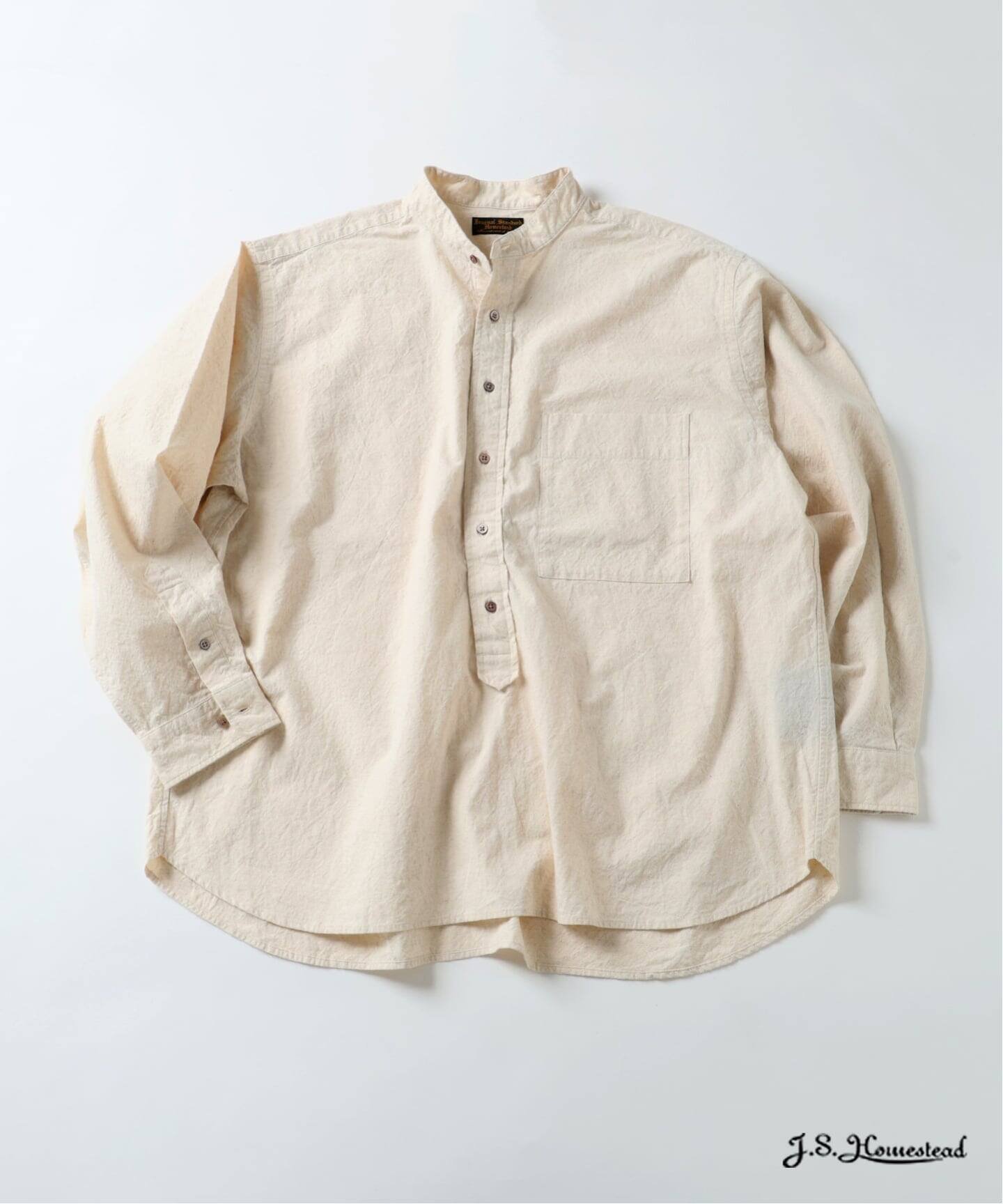 JOURNAL STANDARD 《予約》J.S.Homestead / バンド カラー P/O シャツ ジャーナル スタンダード トップス シャツ・ブラウス ベージュ ブラック カーキグリーン【送料無料】