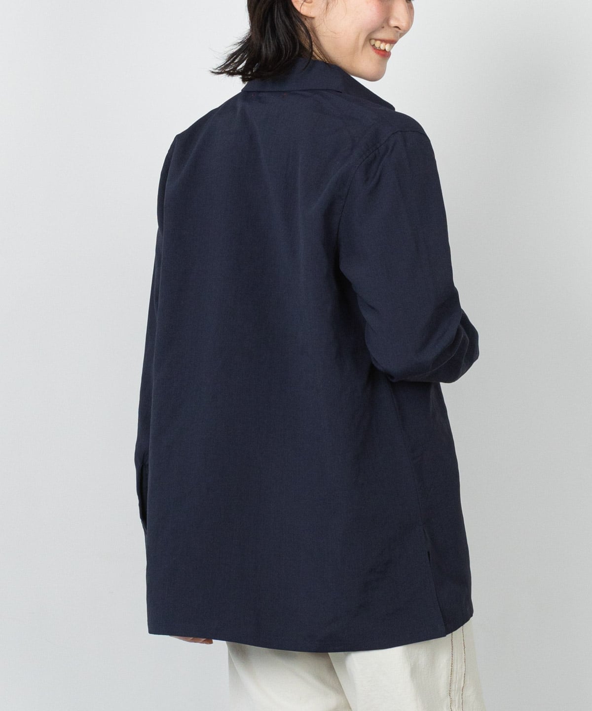 【スタジオピッコーネ公式】デニム風プリントカーディガン スタジオピッコーネ トップス シャツ・ブラウス ネイビー