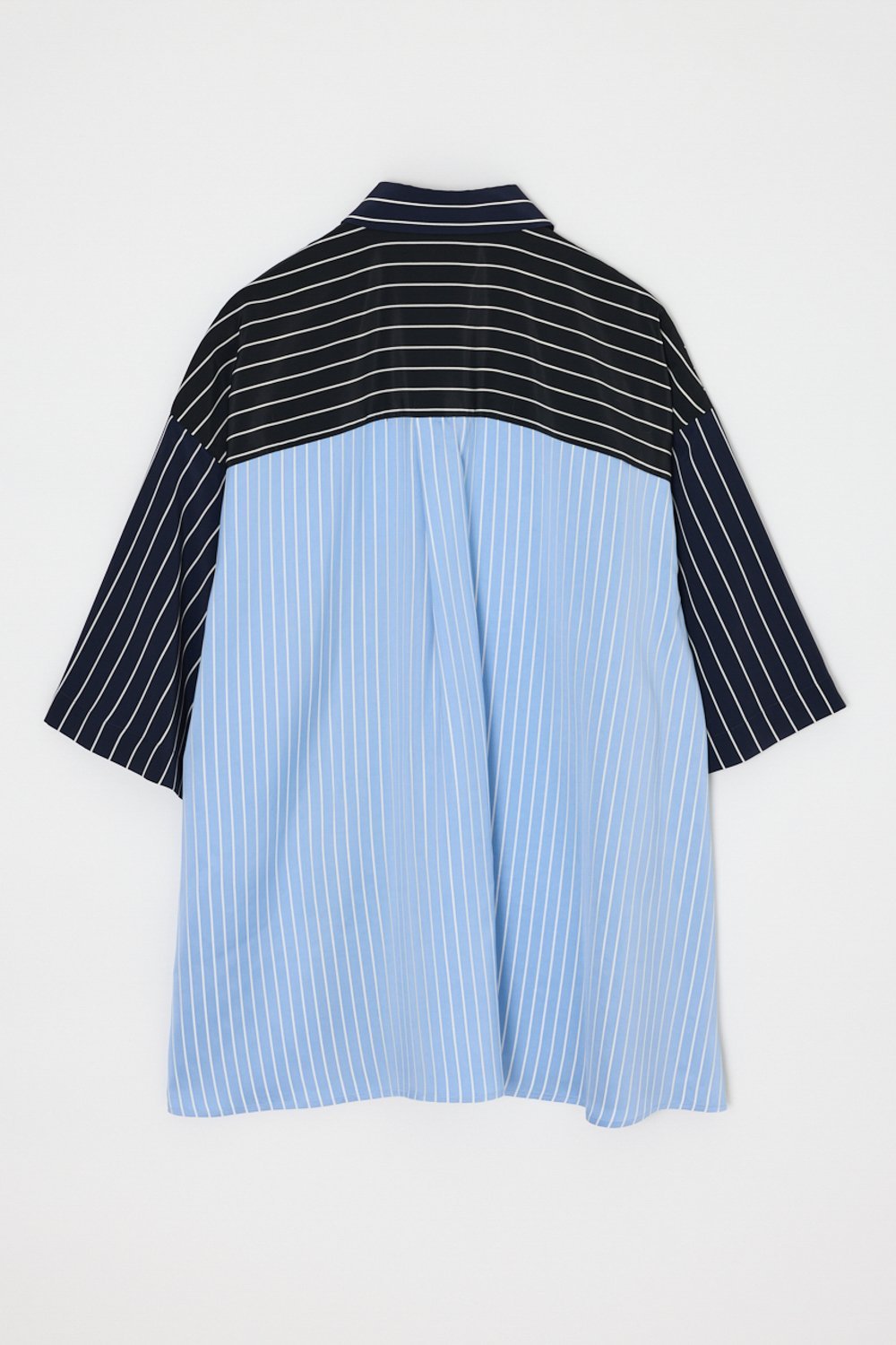 ENFOLD TUCK COLLAGE SHIRT エンフォルド トップス シャツ・ブラウス ネイビー