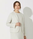 【SALE/50%OFF】自由区 【セットアップ可】ダブルクロス ノーカラージャケット ジユウク ジャケット・アウター ノーカラージャケット ブラック ベージュ...