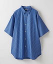 ユナイテッドアローズ 【SALE／30%OFF】Steven Alan ＜Steven Alan＞ 50/- STRIPE REGULAR COLLAR SHORT SLEEVE SHIRT -ALINE/シャツ ユナイテッドアローズ アウトレット トップス シャツ・ブラウス ブルー ホワイト【送料無料】