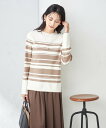 【SALE/50%OFF】a.v.v 【洗える】プチハイネックボーダーニット【アンサンブル対応】 アー・ヴェ・ヴェ トップス ニット ベージュ