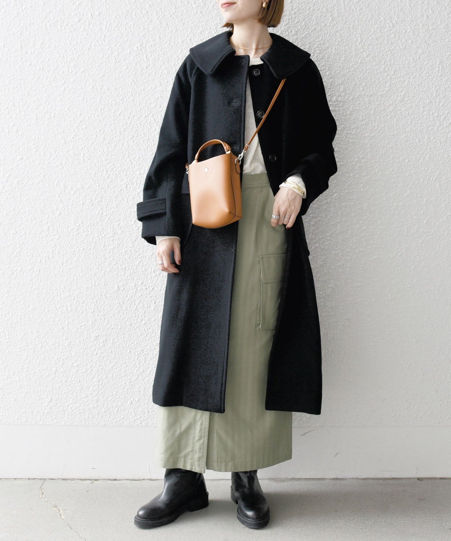 【SALE／20%OFF】SHIPS any SHIPS any: PONTETORTO フラットカラー ロング コート シップス ジャケット・アウター ステンカラーコート ブラック ピンク グリーン【送料無料】のサムネイル