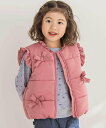 【SALE/30%OFF】BeBe Petits Pois Vert 【店舗限定】リボンフリルタフタ中綿ベスト(95~150cm) ベベ オンライン ストア ト...