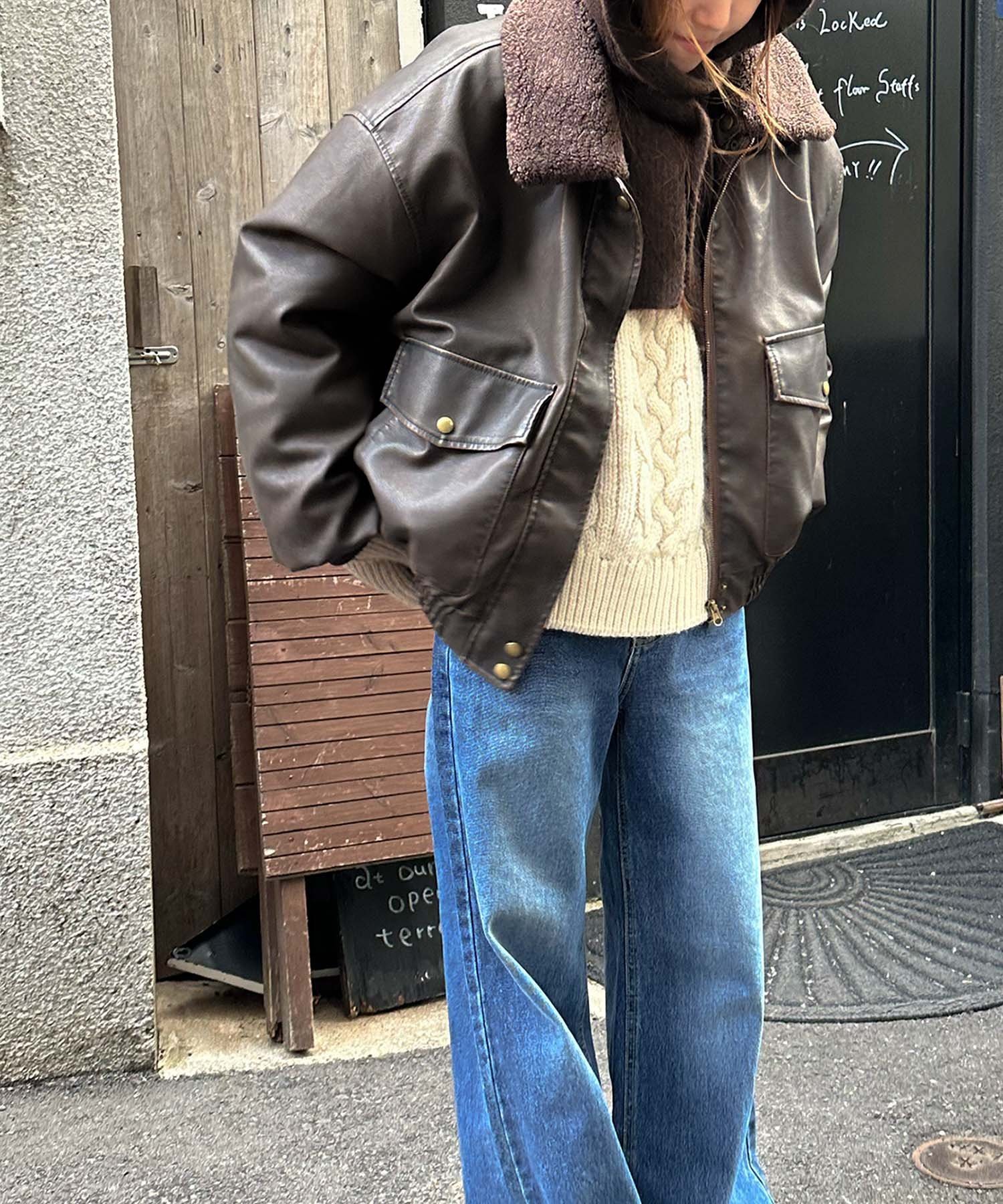 diggity diggity インナーボアフライトブルゾン キャナルジーン ジャケット・アウター ブルゾン・ジャンパー ブラウン【送料無料】