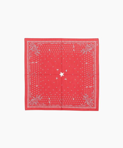 agnes b. FEMME アイコニック プリント コットン バンダナ柄ハンカチ アニエスベー ファッション雑貨 ハンカチ・ハンドタオル レッド agnes b. FEMME アイコニック プリント コットン バンダナ柄ハンカチ アニエスベー ファッション雑貨 ハンカチ・ハンドタオル レッド