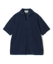 【SALE/30%OFF】TOMORROWLAND MEN スビンパイル スキッパーポロシャツ トゥモローランド トップス ポロシャツ ネイビー オレンジ ベー...