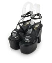 【SALE/16%OFF】csT&P 厚底レースアップサンダル エスペランサ シューズ・靴 サンダル ブラック シルバー ホワイト レッド【送料無料】
