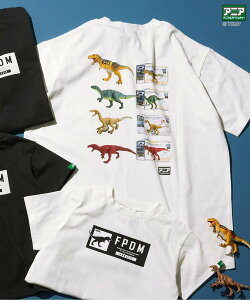 【SALE/30%OFF】BREEZE 福井県立恐竜博物館*アニアコラボ 恐竜Tシャツ(大人) エフオーオンラインストア トップス カットソー・Tシャツ ブラック ホワイト