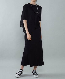 【SALE／50%OFF】CONVERSE TOKYO WOMEN リブニットワンピース コンバーストウキョウ ワンピース・ドレス ワンピース ブラック ベージュ【送料無料】