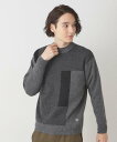 【SALE/52%OFF】Dessin ブロッキングジャカードニット デッサン トップス ニット ブルー グレー【送料無料】