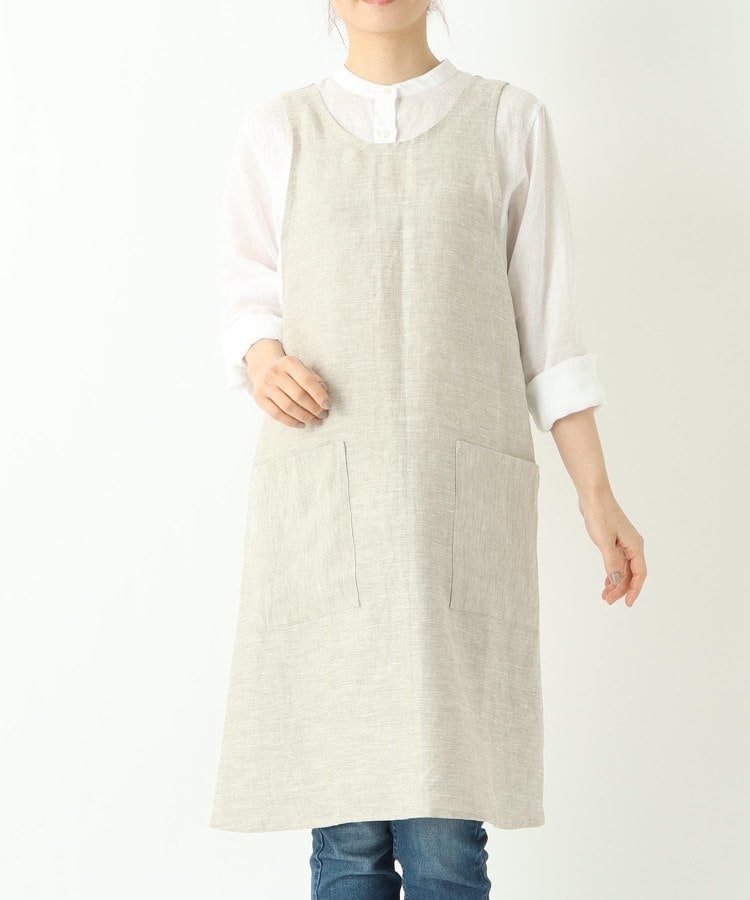 【SALE／20%OFF】212 KITCHEN STORE スルーワンピースエプロン オートミール