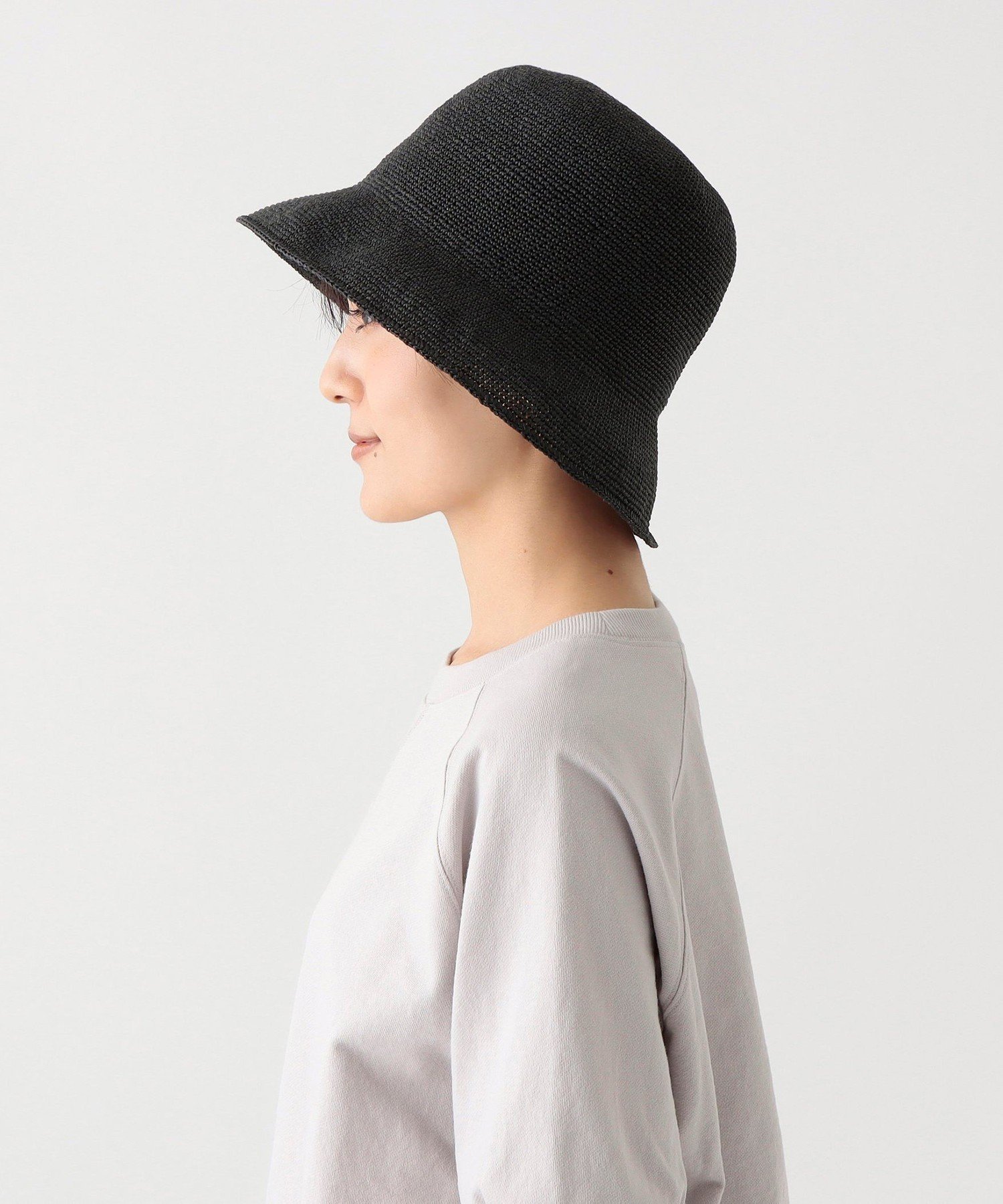 【SALE／40%OFF】Afternoon Tea LIVING 細編みバケットUVハット アフタヌーンティー・リビング 帽子 その他の帽子 グレー ブラック