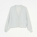 HELIOPOLE SHEER KNIT CROPPED CARDIGAN エリオポール トップス ニット グレー ブラック【送料無料】