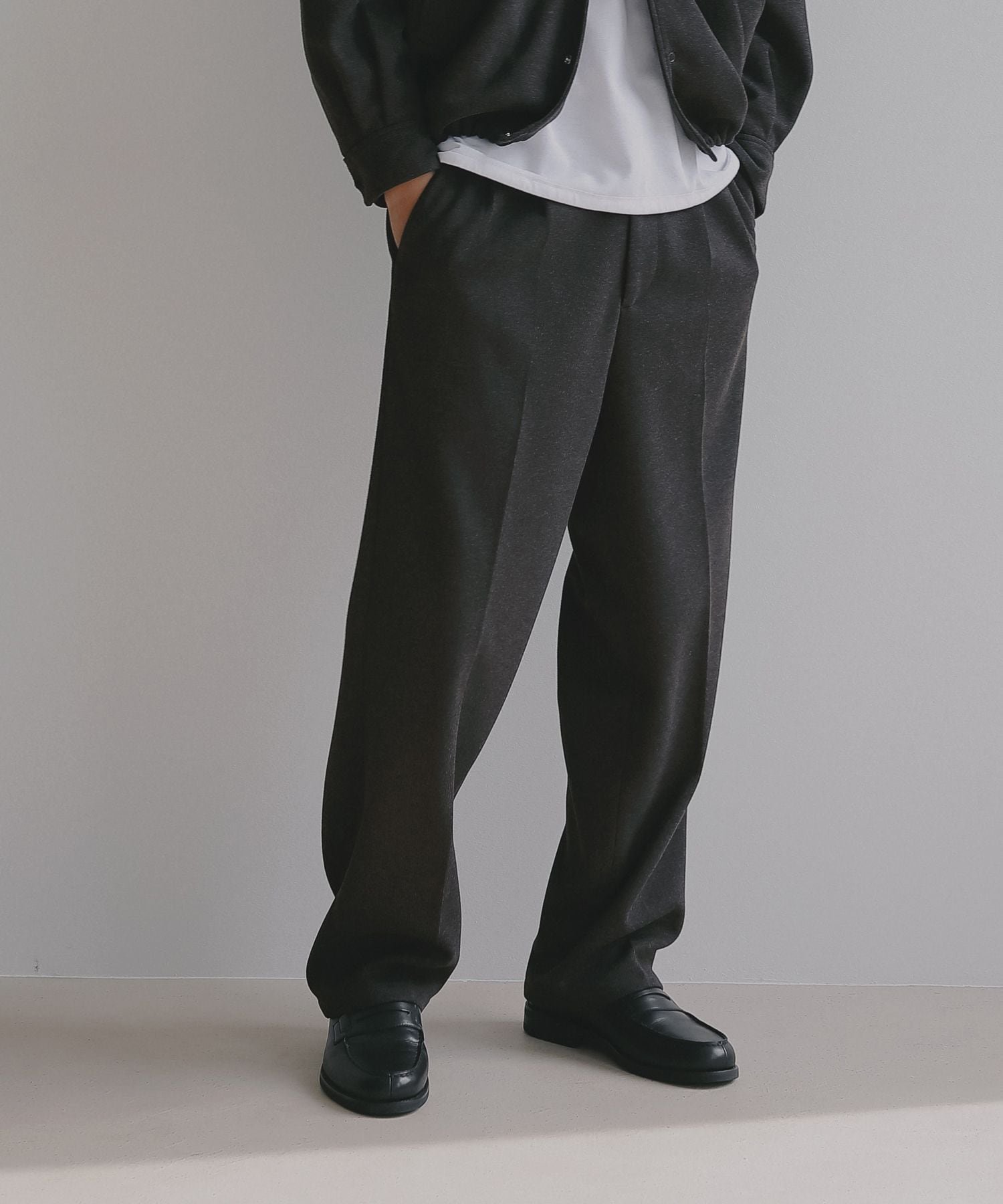 BAYFLOW 【EF(エフ)】ウールライクジャージスラックス(MEN) ベイフロー パンツ スラックス・ドレスパンツ ブラウン【送料無料】