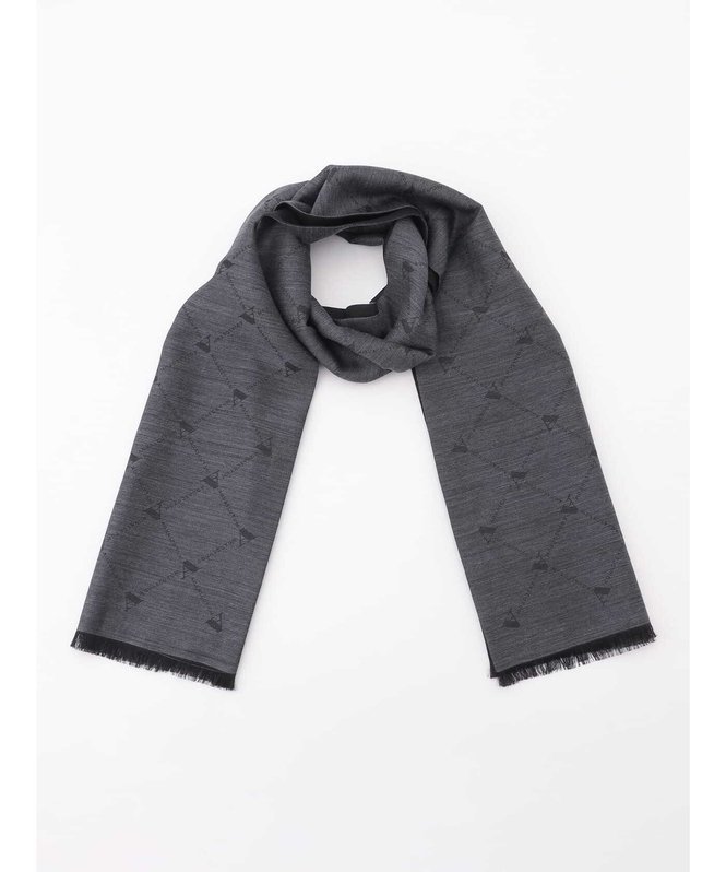 アクアスキュータム Aquascutum MEN WOOL&SILK STOLE アクアスキュータム ファッション雑貨 マフラー・ストール・ネックウォーマー グレー ネイビー レッド【送料無料】