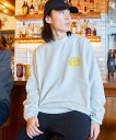 【SALE/41%OFF】FREAK'S STORE YOU KNOW WHAT×FREAK'S STORE 別注 ビッグシルエット フロッキープリント クルーネックスウェット 【限定展開】 24AW フリークスストア トップス スウェット・トレーナー グレー ブラック ピンク ネイビー
