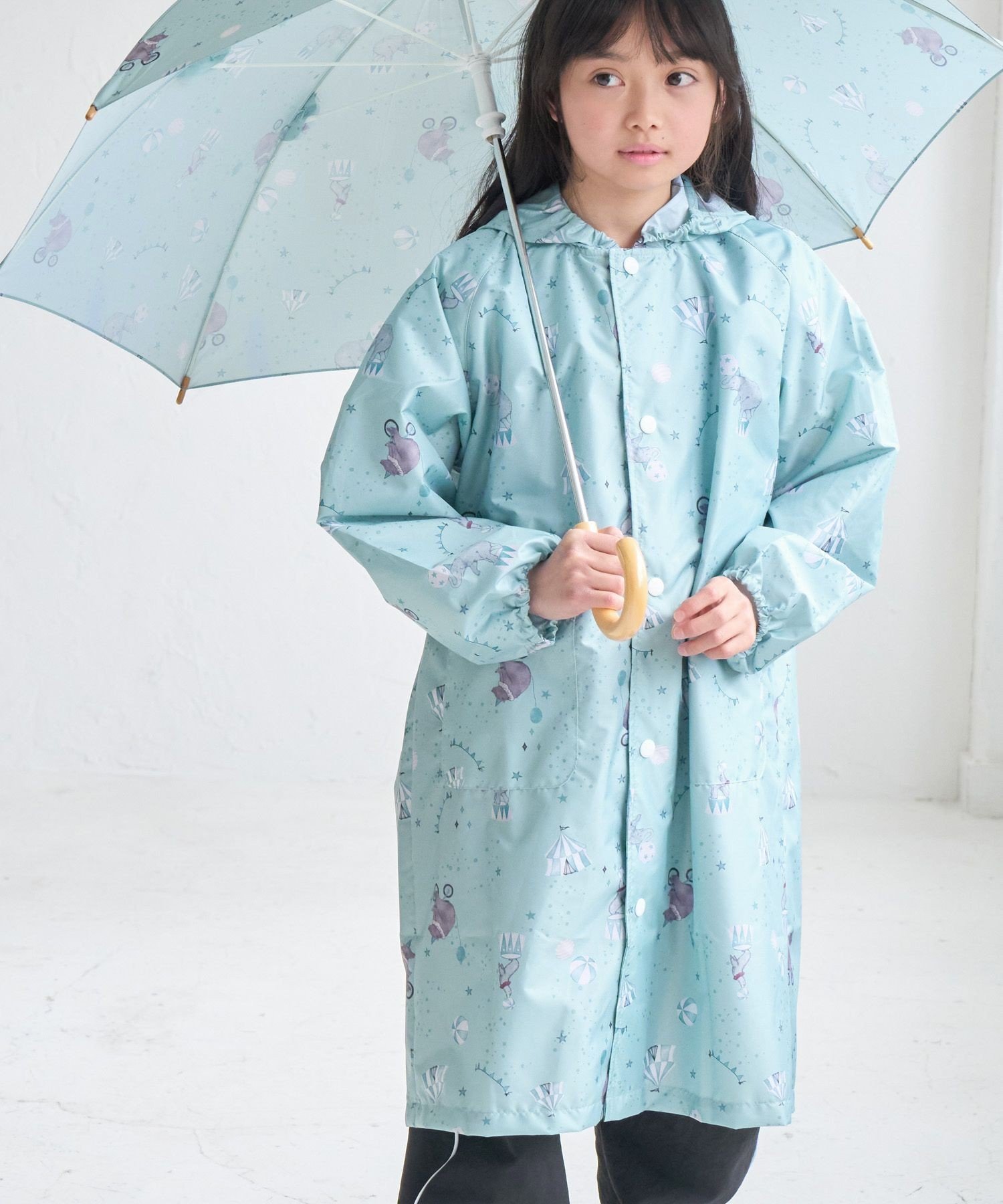 【SALE／40%OFF】ROPE' PICNIC KIDS 【KIDS/キッズ】サーカス柄レインコート ロペピクニック ジャケッ..