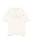 Maison Margiela エンブロイダーロゴ Tシャツ メゾンマルジェラ トップス カットソー・Tシャツ グレー【送料無料】