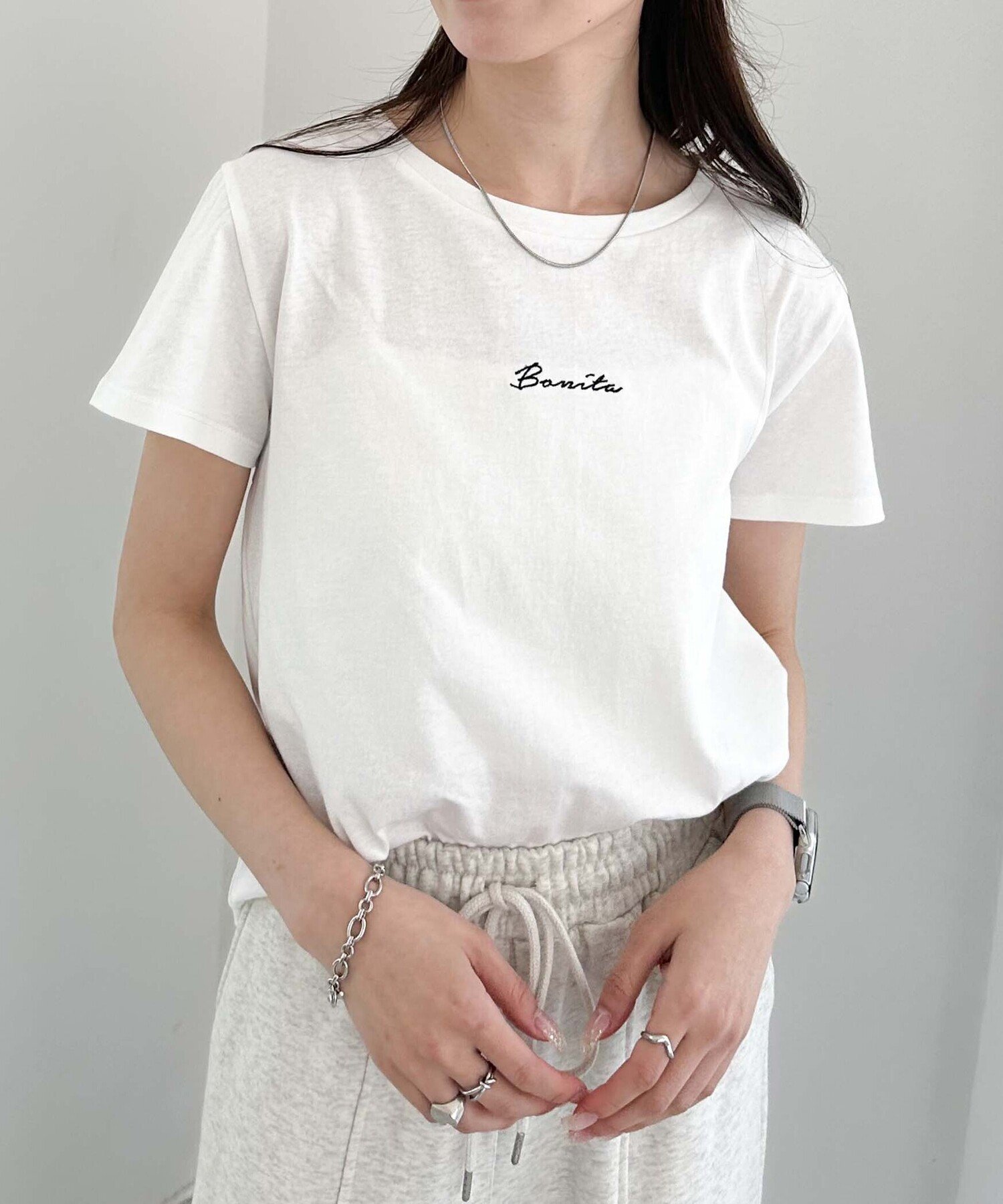【SALE／30%OFF】archives ロゴ刺繍チビTee アルシーヴ トップス カットソー・Tシャツ ネイビー イエロー ホワイト