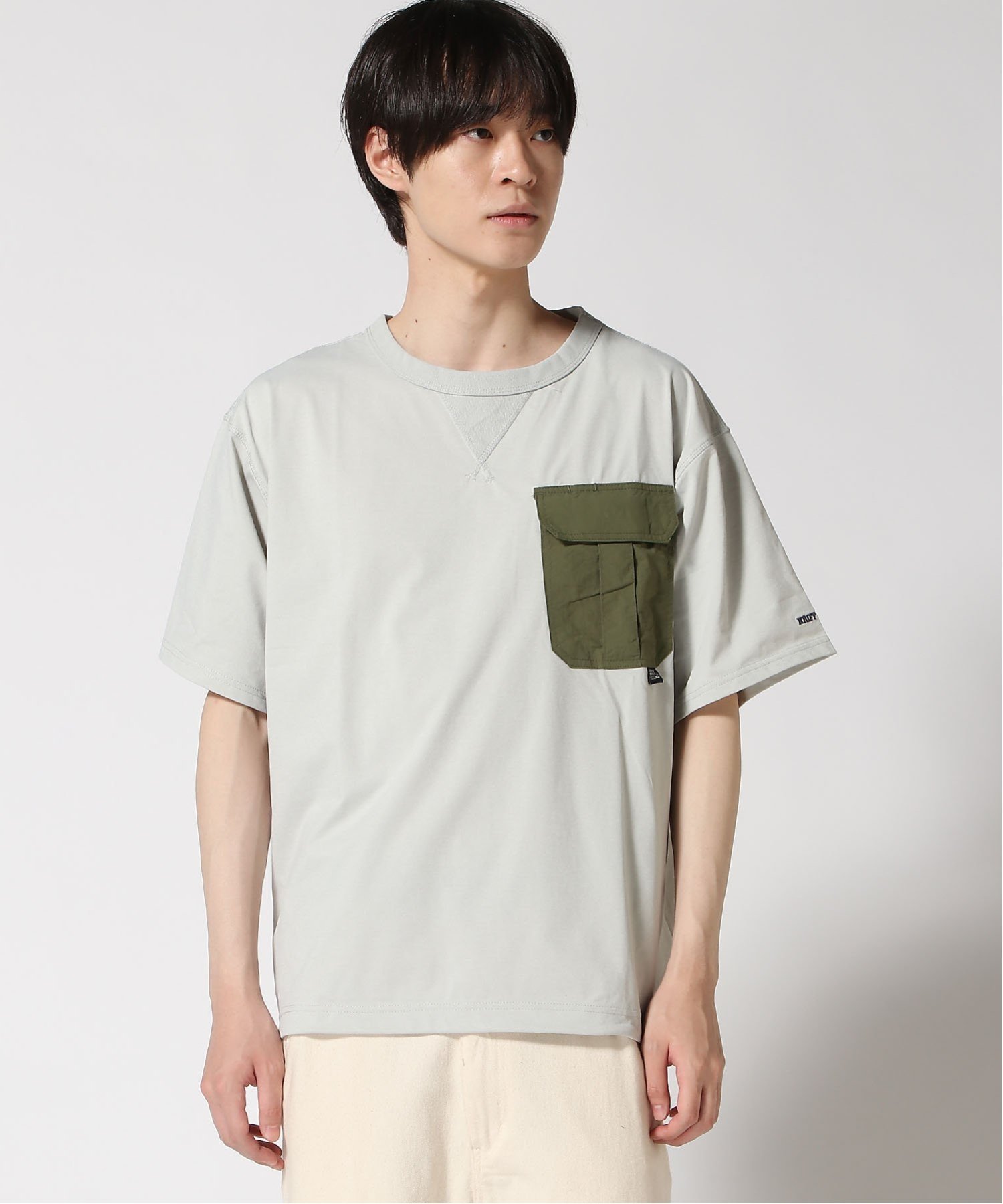 KRIFF MAYER (M)超速乾アクティブデザインポケT クリフメイヤー トップス カットソー・Tシャツ ブルー グリーン グレー