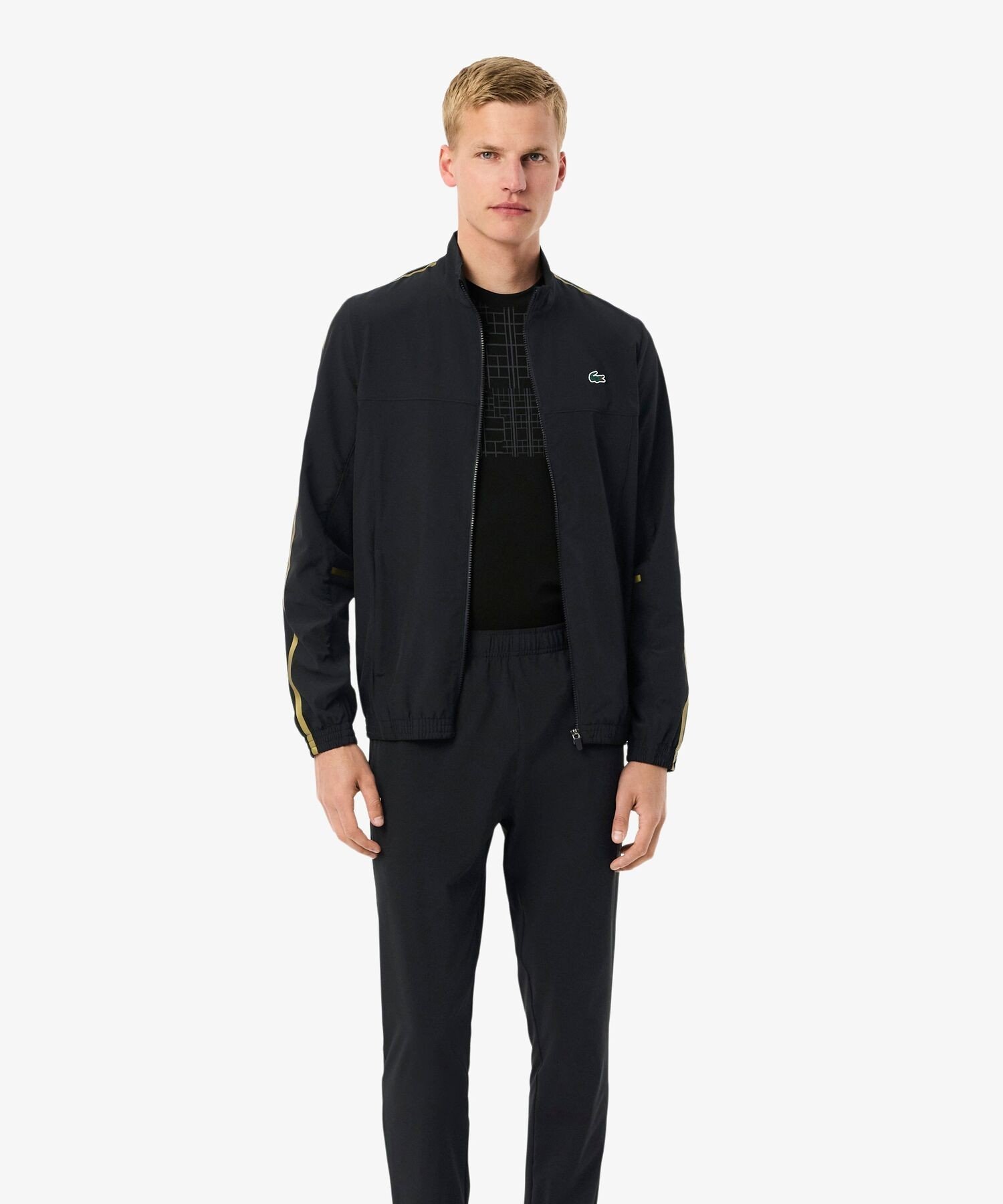 【SALE／30%OFF】LACOSTE 『ノバク・ジョコビッチ』ラインドトラックスーツ ラコステ トップス その他のトップス ブラック【送料無料】