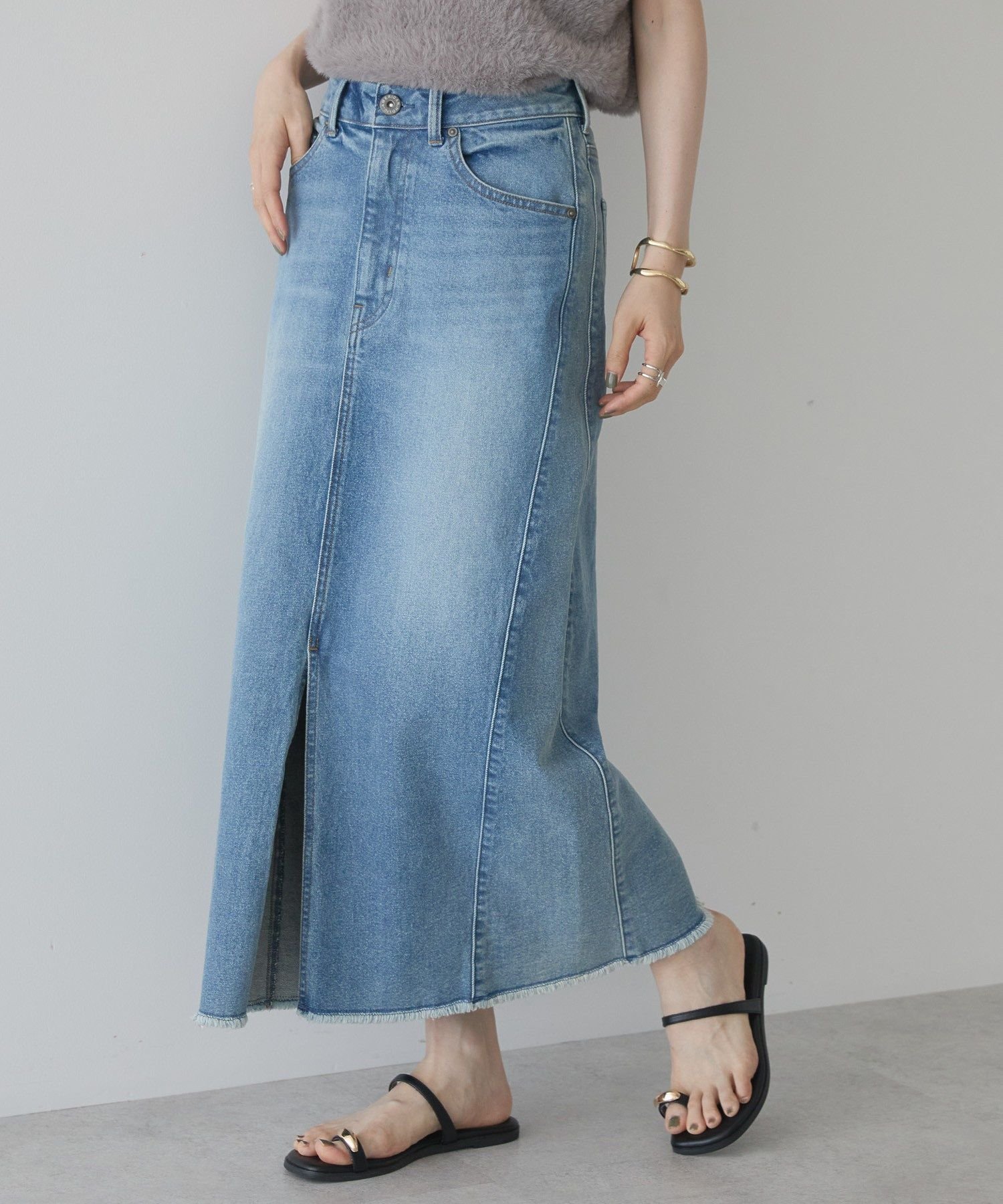 AMERICAN HOLIC デニムタイトスカート アメリカンホリック スカート その他のスカート ブルー【送料無料】のサムネイル