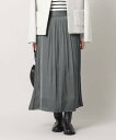 【SALE/60%OFF】UNTITLED 【SETUP可能】ドレープサテンギャザースカート<洗える/後ろウエストゴム> アンタイトル スカート ロング・マキシスカート グレー ベージュ ブルー ネイビー【送料無料】