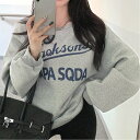 【SALE/30%OFF】Aimoon トレーナー レディース 長袖 ロゴ 韓国 ミニミニストア トップス パーカー・フーディー グレー ピンク ブラック ホワ...