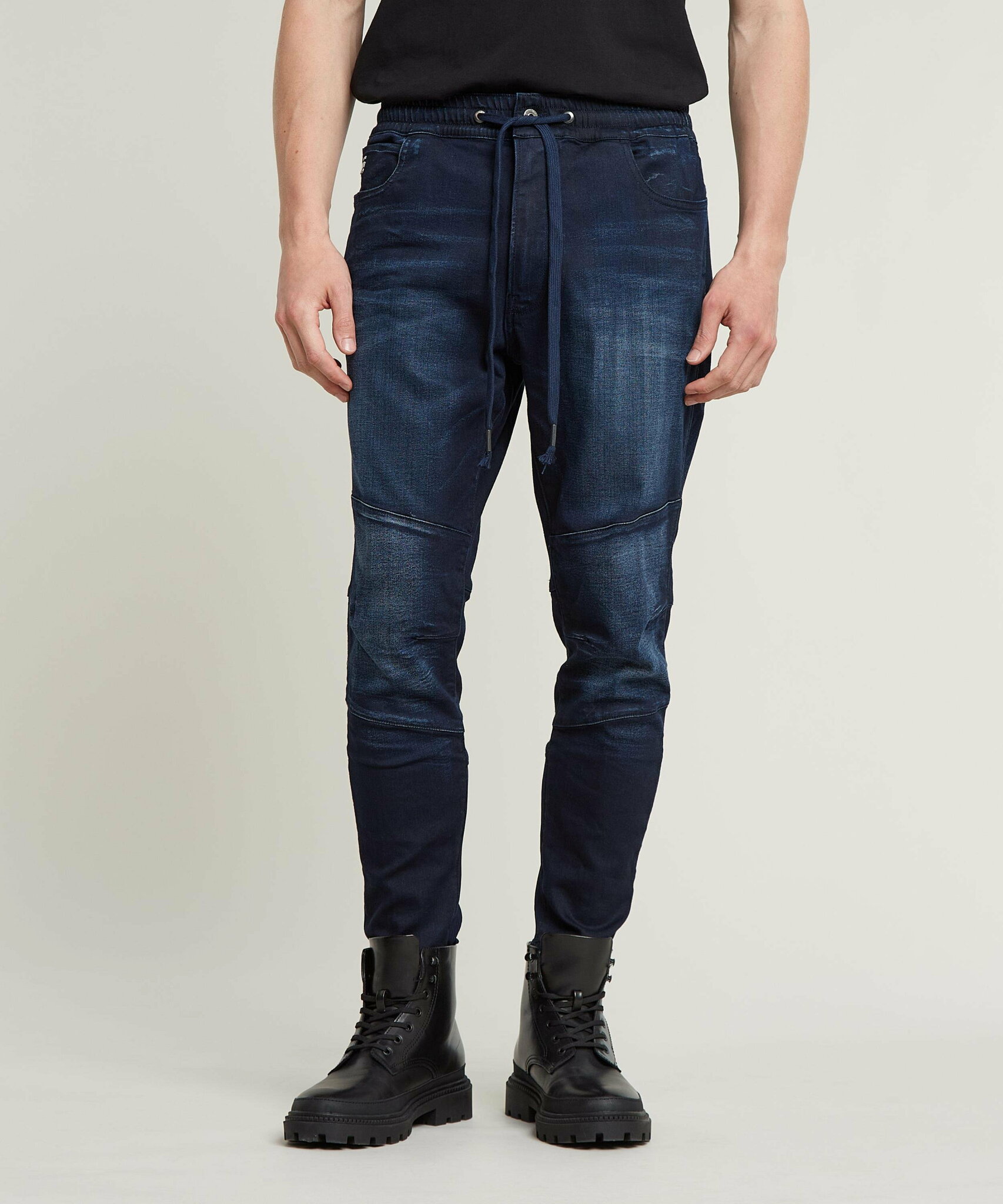 G-Star RAW 【公式ショップ】MOTAC DDC SLIM TRAINER PANTS/立体裁断スリムスウェットデニムパンツ/ジョグパンツ ジースターロゥ パンツ ジーンズ・デニムパンツ ネイビー【送料無料】
