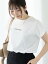 【SALE/20%OFF】Te chichi TERRASSE 【接触冷感】筆記体ミニロゴフレンチスリーブTシャツ テチチ トップス カットソー・Tシャツ ブラック グレー ホワイト 2,640円