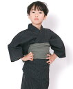 【SALE/5%OFF】KYOETSU ボーイズしじら浴衣3点セット キョウエツ 着物・浴衣・和装小物 浴衣 ネイビー ベージュ