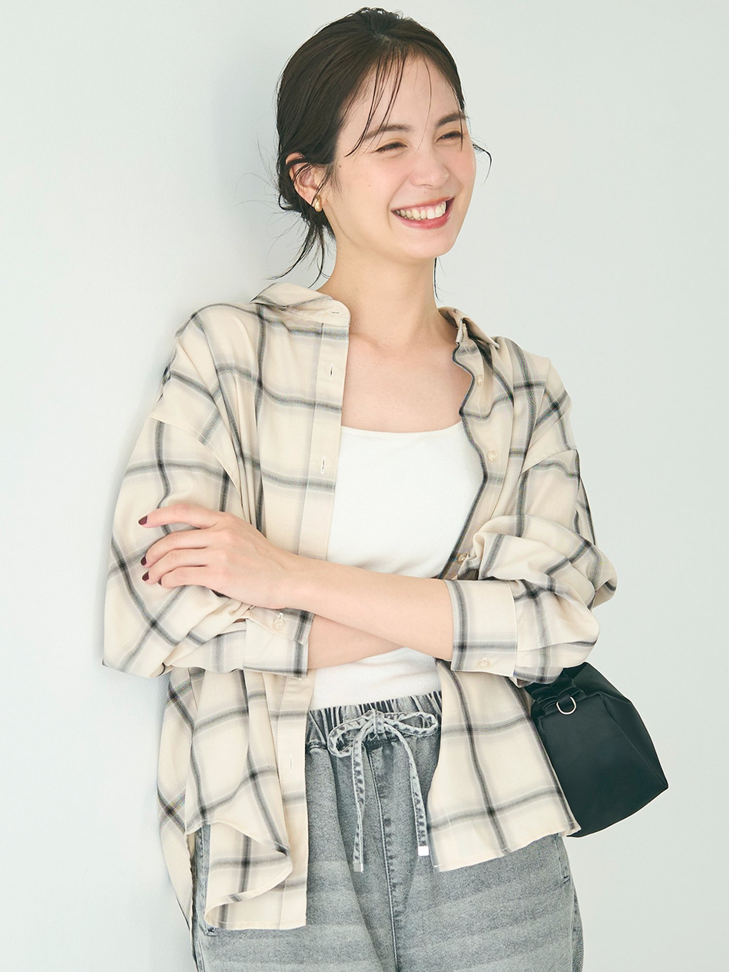 coca チェックビッグシャツ コカ トップス シャツ・ブラウスのサムネイル