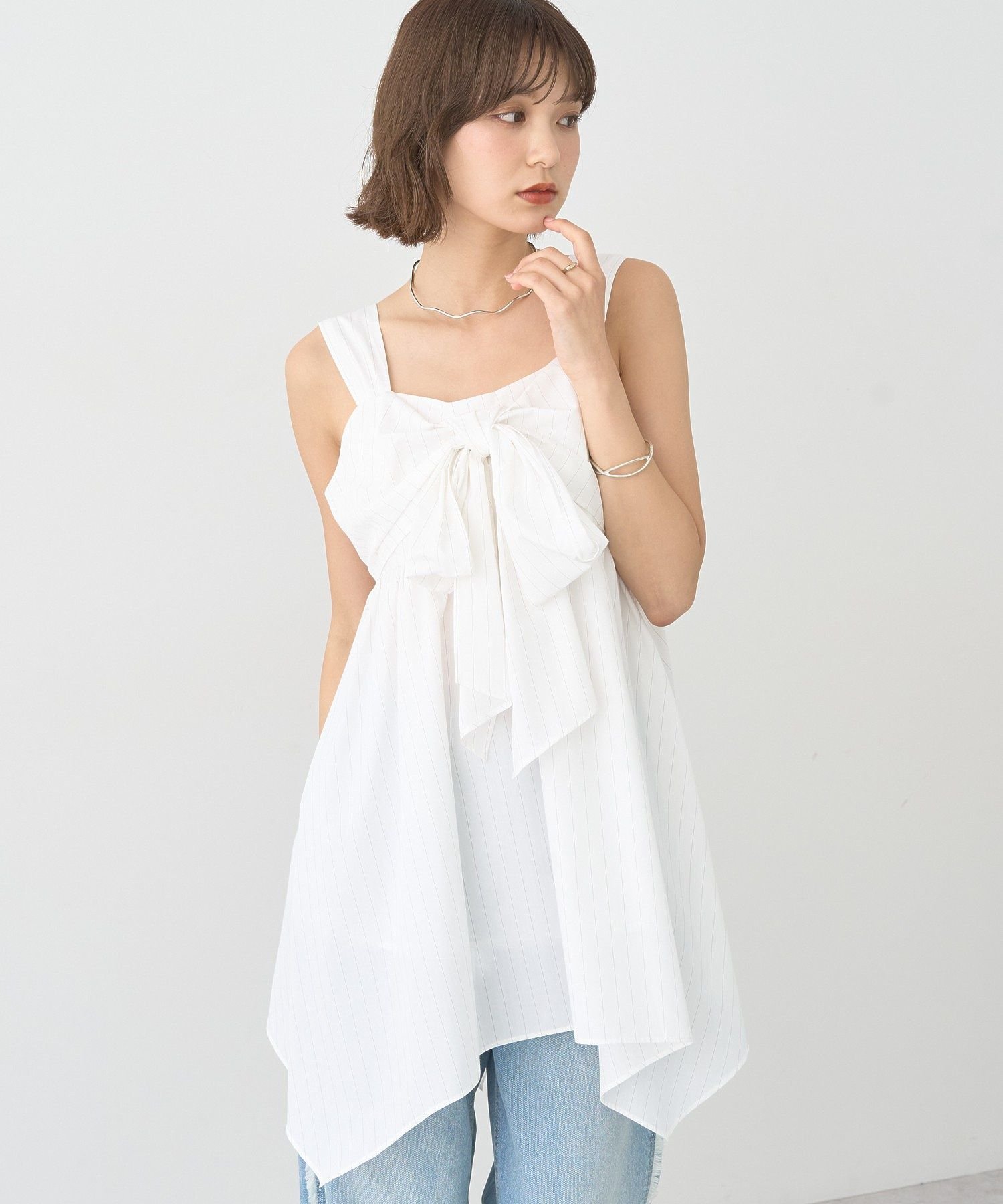 earth music&ecology リボンイレヘムチュニック アースミュージック&エコロジー ワンピース・ドレス チ..