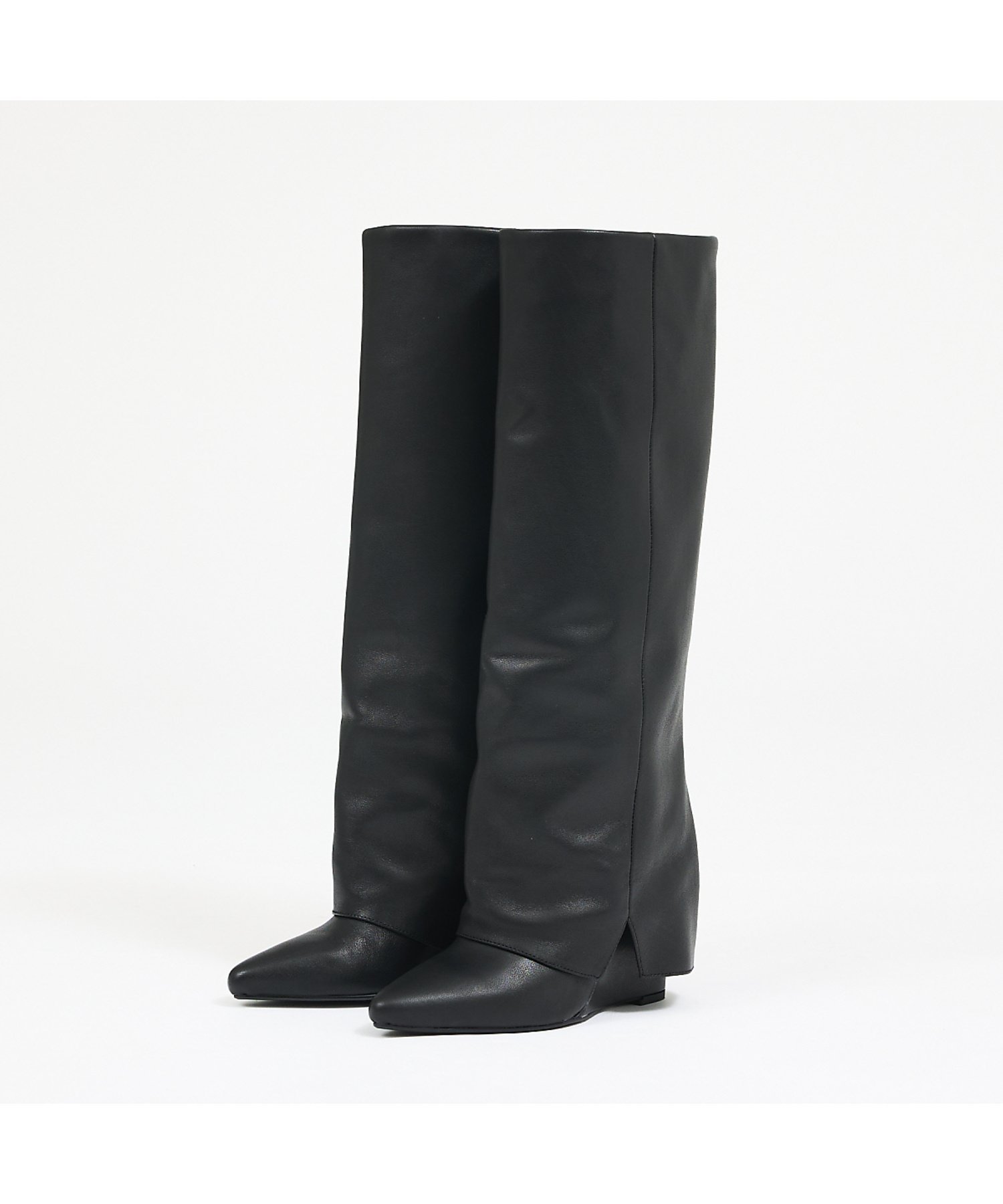 qualite 【REMME】カバーロングウェッジ/ロングブーツ カリテ シューズ・靴 ブーツ ブラック【送料無料】のサムネイル