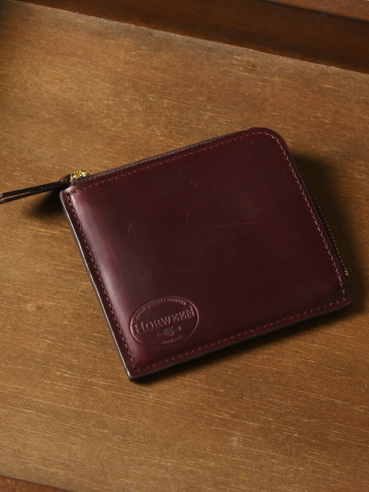 SHIPS any SHIPS any: HORWEEN ジップ ウォレット◇ シップス 財布 ポーチ ケース 財布 レッド ブラック ブラウン【送料無料】