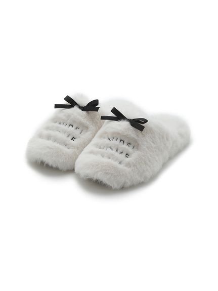 SNIDEL HOME ファースリッパ スナイデルホーム インテリア・生活雑貨 その他のインテリア・生活雑貨 ホワイト ピンク【送料無料】のサムネイル