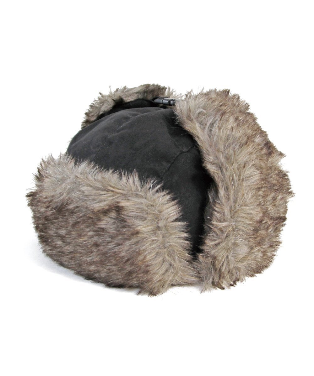 BACKYARD FAMILY フェイク スエードフライトキャップ ローラ 帽子 キャップ ブラウン カーキグリーン ブラック