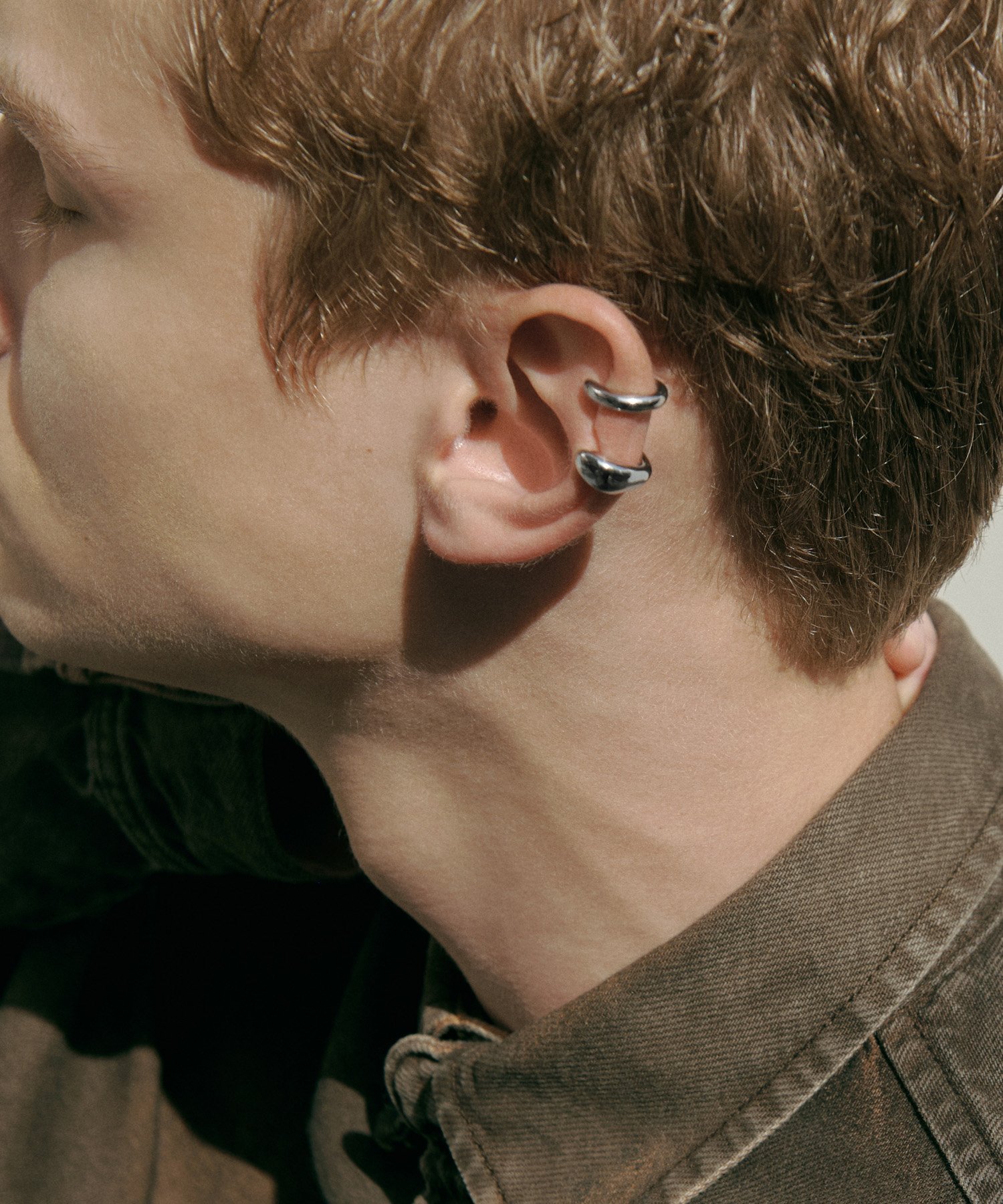 GOLDY ソフト カーブ セット イヤーカフ ゴールディ アクセサリー・腕時計 イヤリング・イヤーカフ ゴールド シルバー