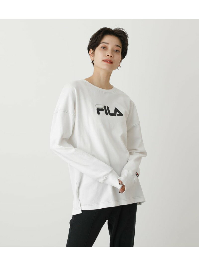 【SALE／55%OFF】AZUL by moussy FILA*AZUL LOGO PRINT TEE アズールバイマウジー シャツ/ブラウス 長袖シャツ ホワイト ブラック カーキ